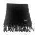 50% Cashmere 50% Wool Unisex Winter Scarf - Black